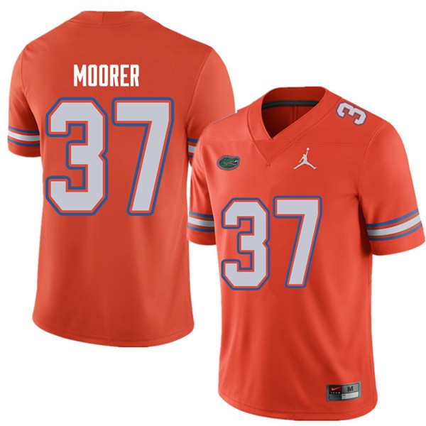 Jordan Brand Men #37 Patrick Moorer Florida Gators College Football Jersey Orange